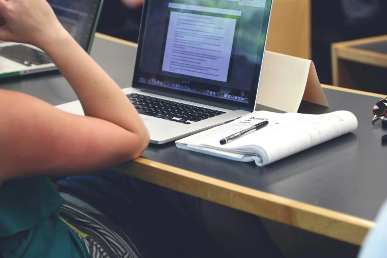 Person Sitting in Front of a Laptop
